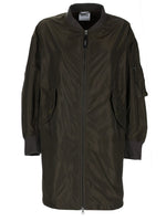 Khaki Solid Mock Collar Jacket 1