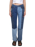 Denim Straight Mid Rise Jeans 1