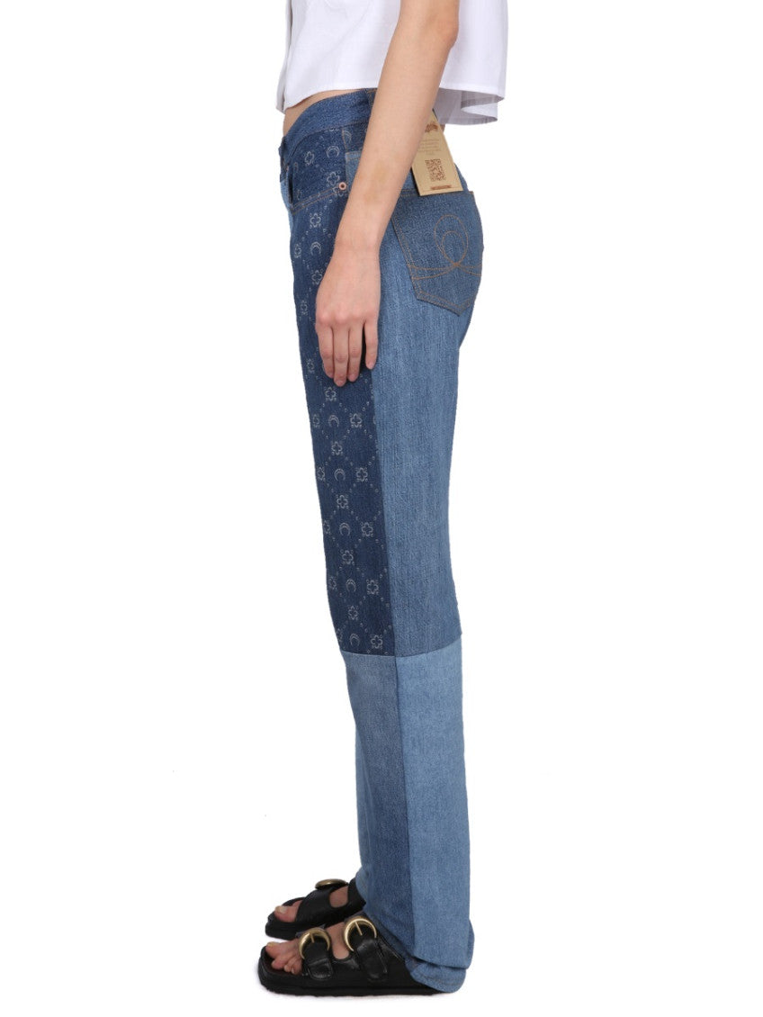 Denim Straight Mid Rise Jeans 3
