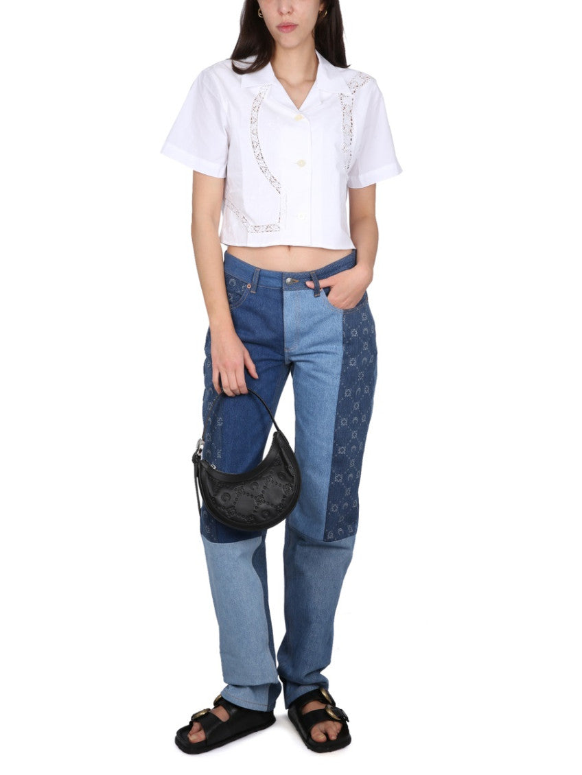 Denim Straight Mid Rise Jeans 4