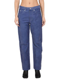 Blue Straight Mid Rise Jeans 1