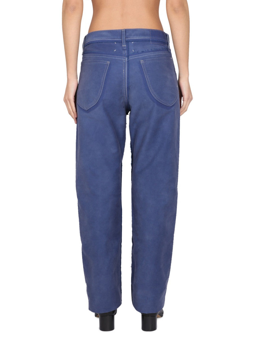 Blue Straight Mid Rise Jeans 2