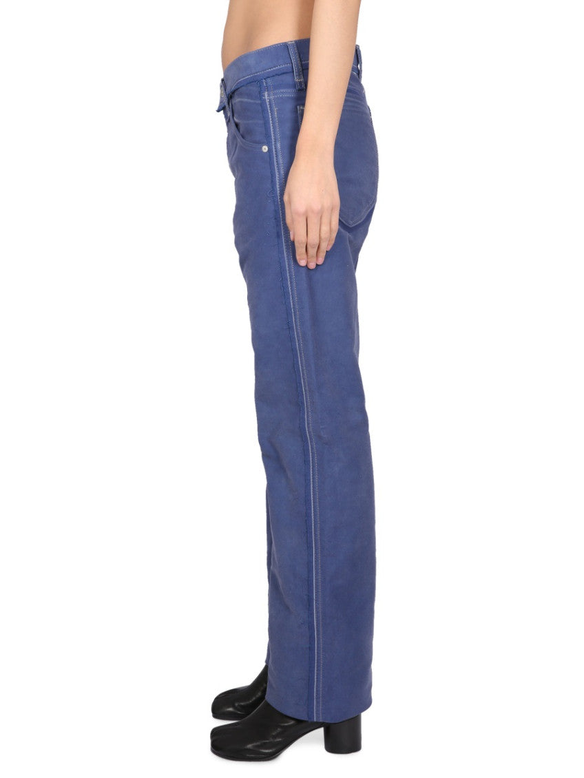 Blue Straight Mid Rise Jeans 3