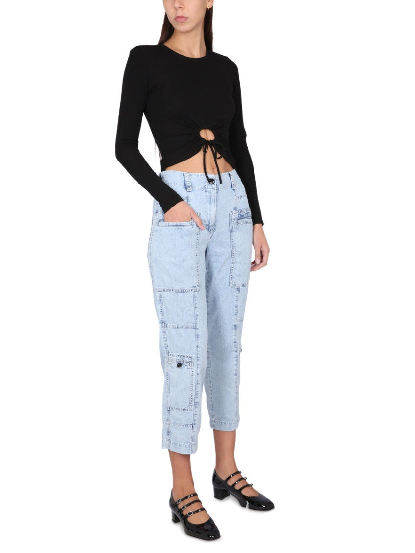 Blue Relaxed High Rise Jeans 4