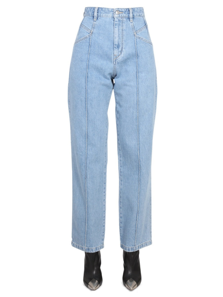 Blue Straight High Rise Jeans 1