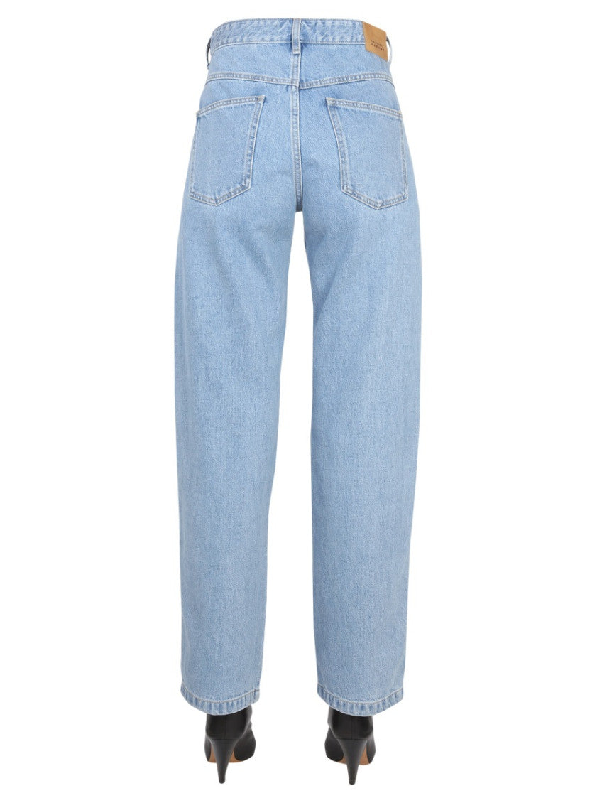Blue Straight High Rise Jeans 2