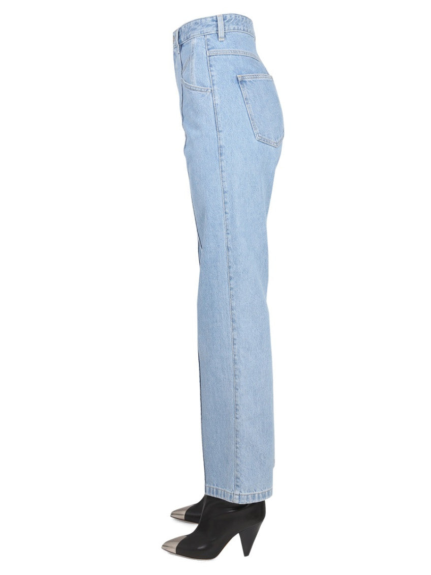 Blue Straight High Rise Jeans 3