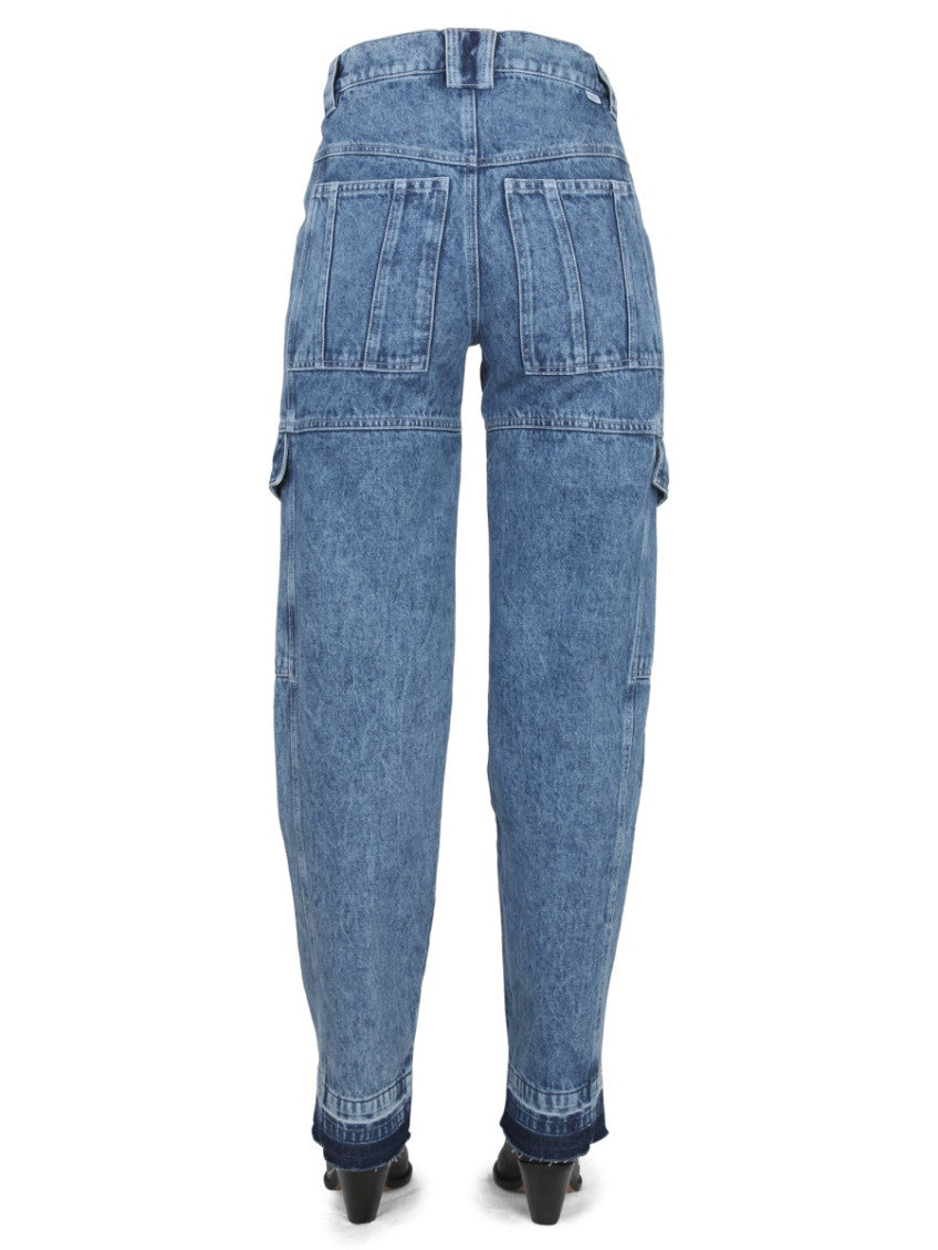 Blue Tapered High Rise Jeans 2