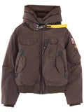 Brown Solid Hood Jacket 1