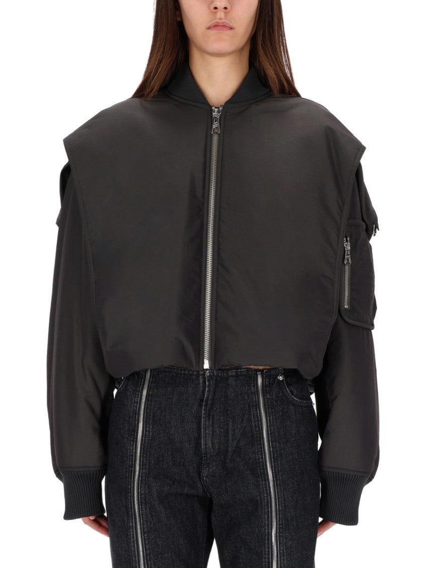 Dark Grey Solid Hood Jacket 1