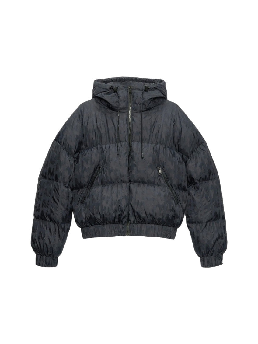 Black Abstract Hood Jacket 1