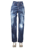 Blue Straight High Rise Jeans 1