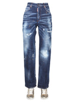 Blue Straight High Rise Jeans 1