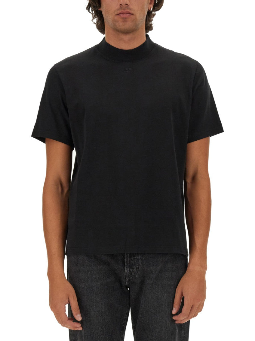 Black Mock Collar T-Shirt 1