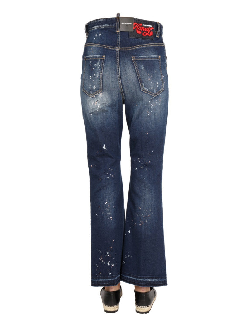 Denim Flared High Rise Jeans 2