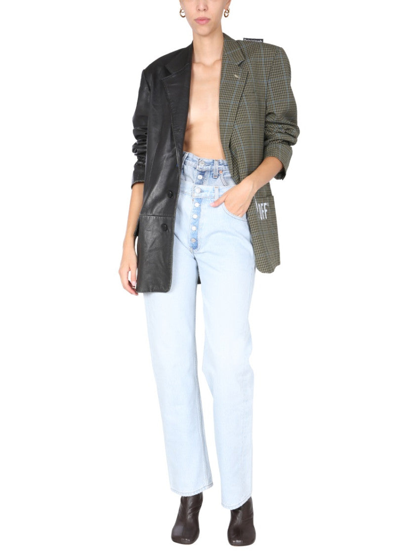 Denim Straight High Rise Jeans 4