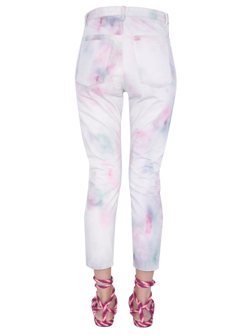 Purple Straight High Rise Jeans 2