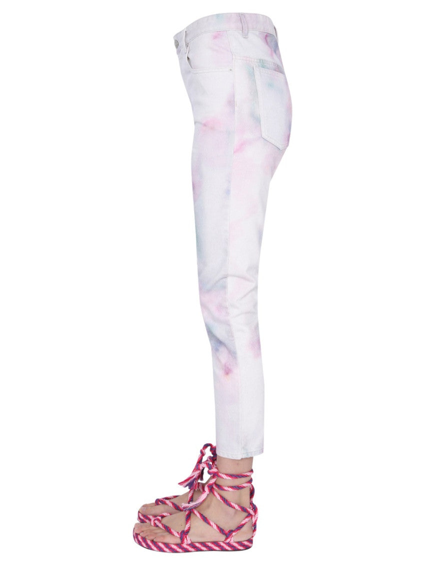 Purple Straight High Rise Jeans 3