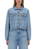 Denim Solid Shirt Collar Jacket 1