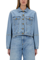 Denim Solid Shirt Collar Jacket 1