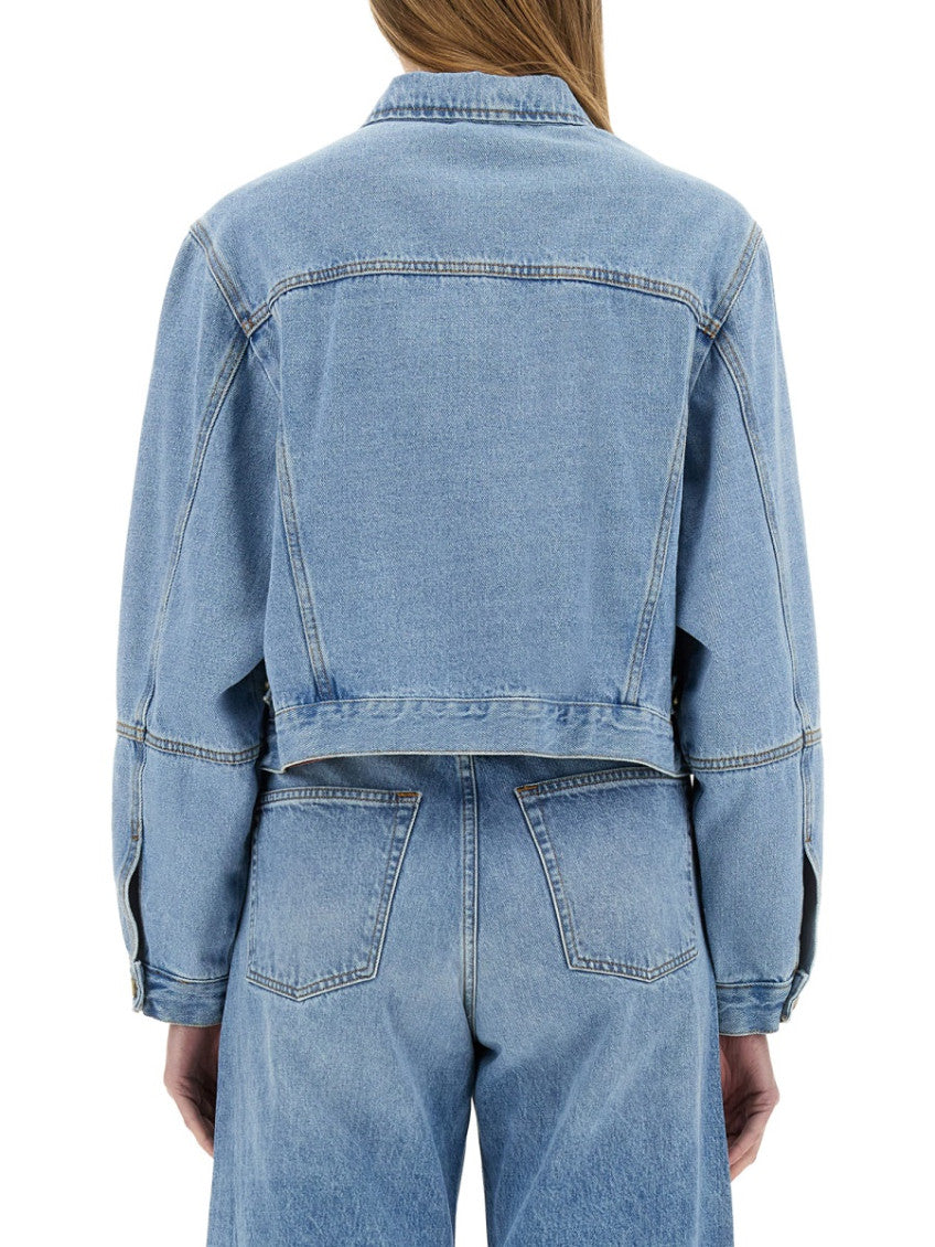 Denim Solid Shirt Collar Jacket 2