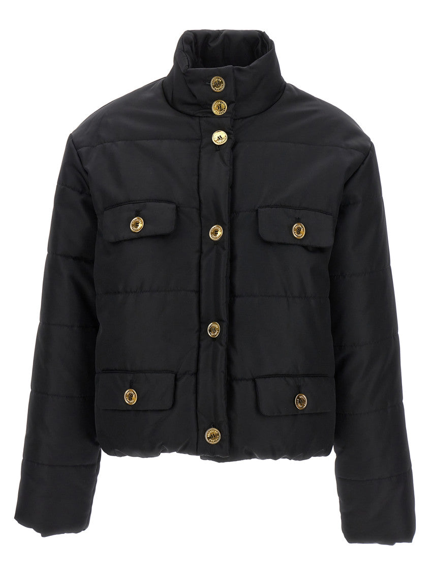 Black Logo button down jacket 1