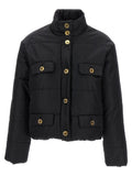 Black Logo button down jacket 1