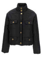 Black Logo button down jacket 1