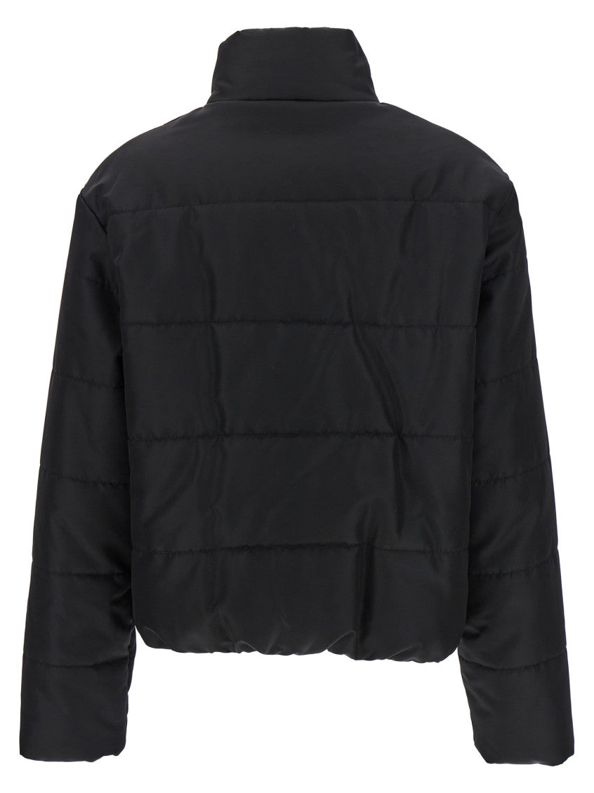 Black Logo button down jacket 2
