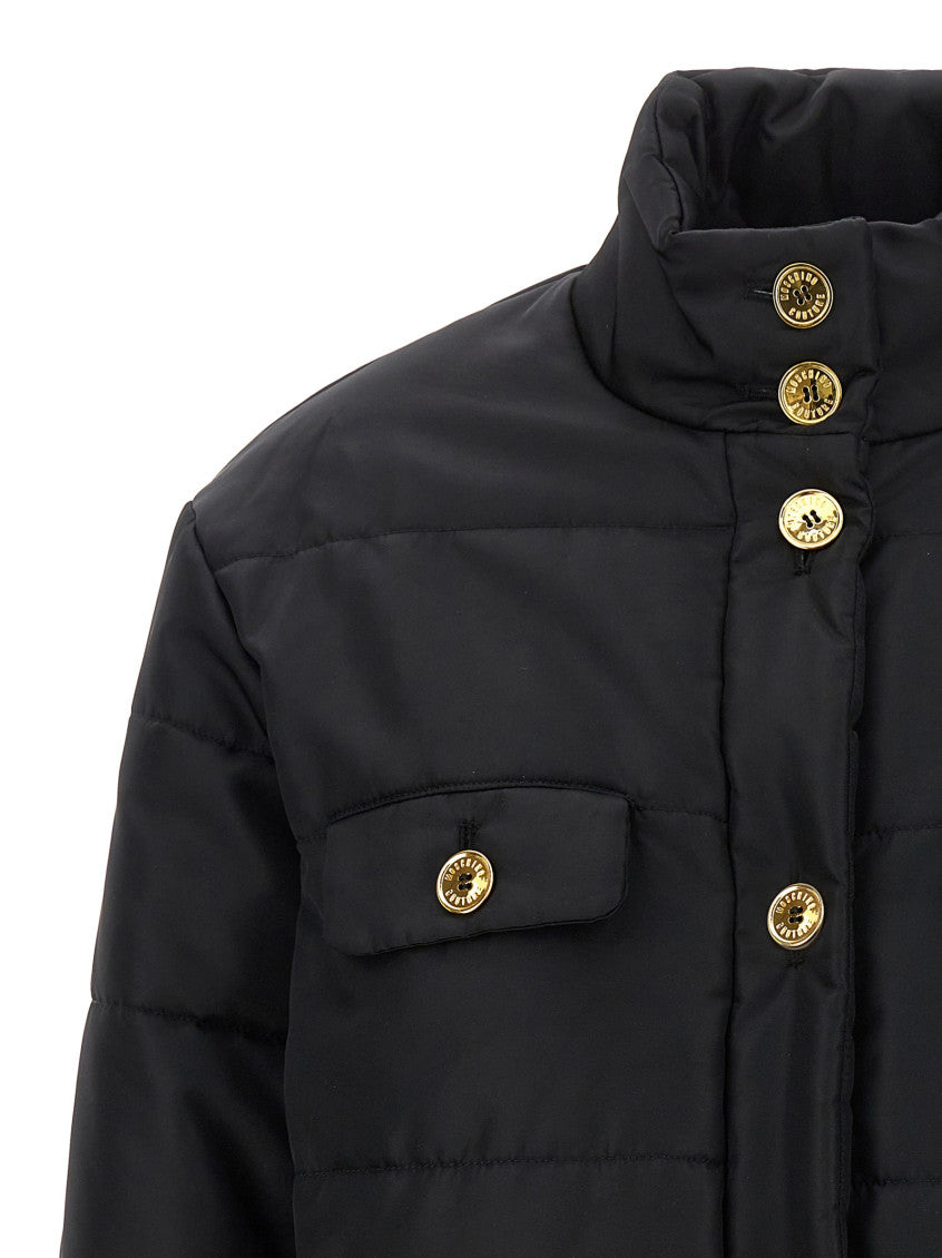 Black Logo button down jacket 3