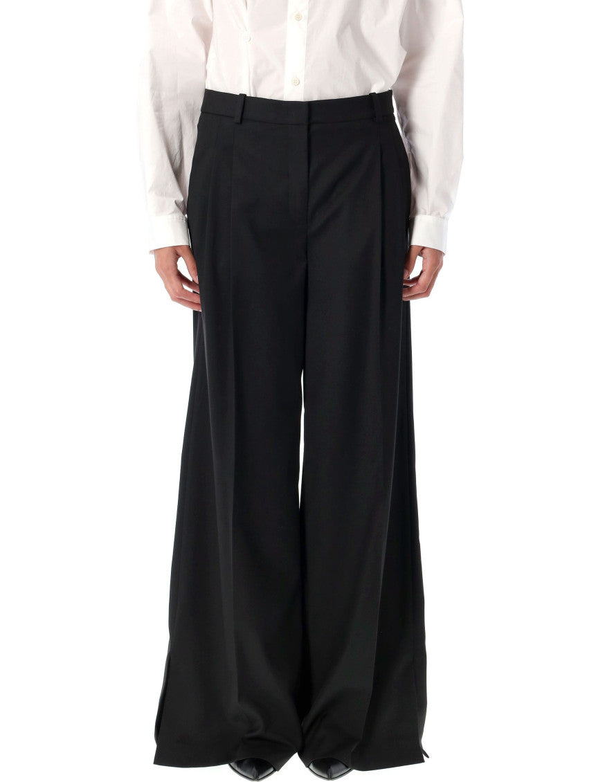 Black Relaxed Pleated Pant 1