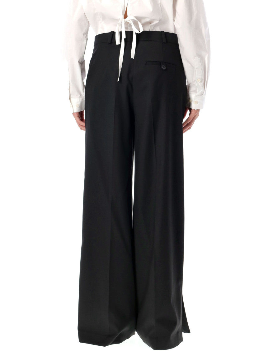 Black Relaxed Pleated Pant 2