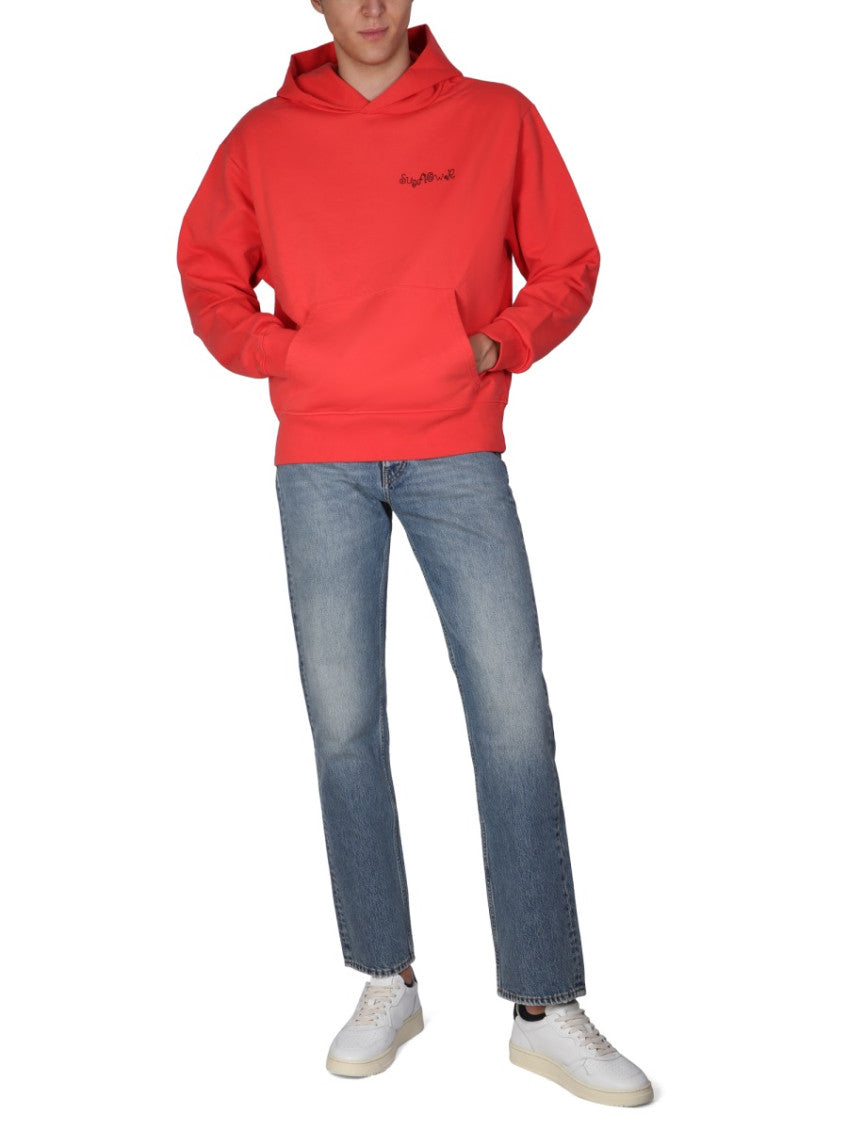 Red Logo Hood Sweatshirt 2