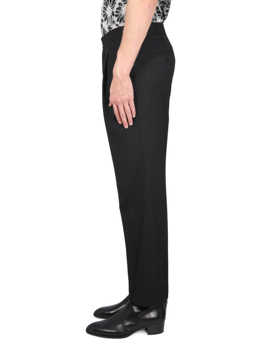 Black Straight Pleated Pant 4