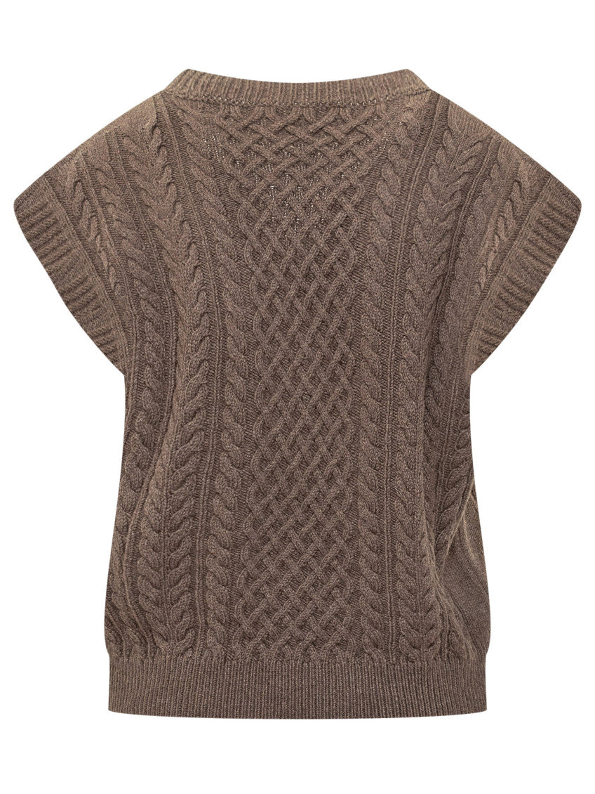 Brown Embellished Sweater 2