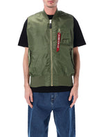 Olive Green Sleeveless Jacket 1