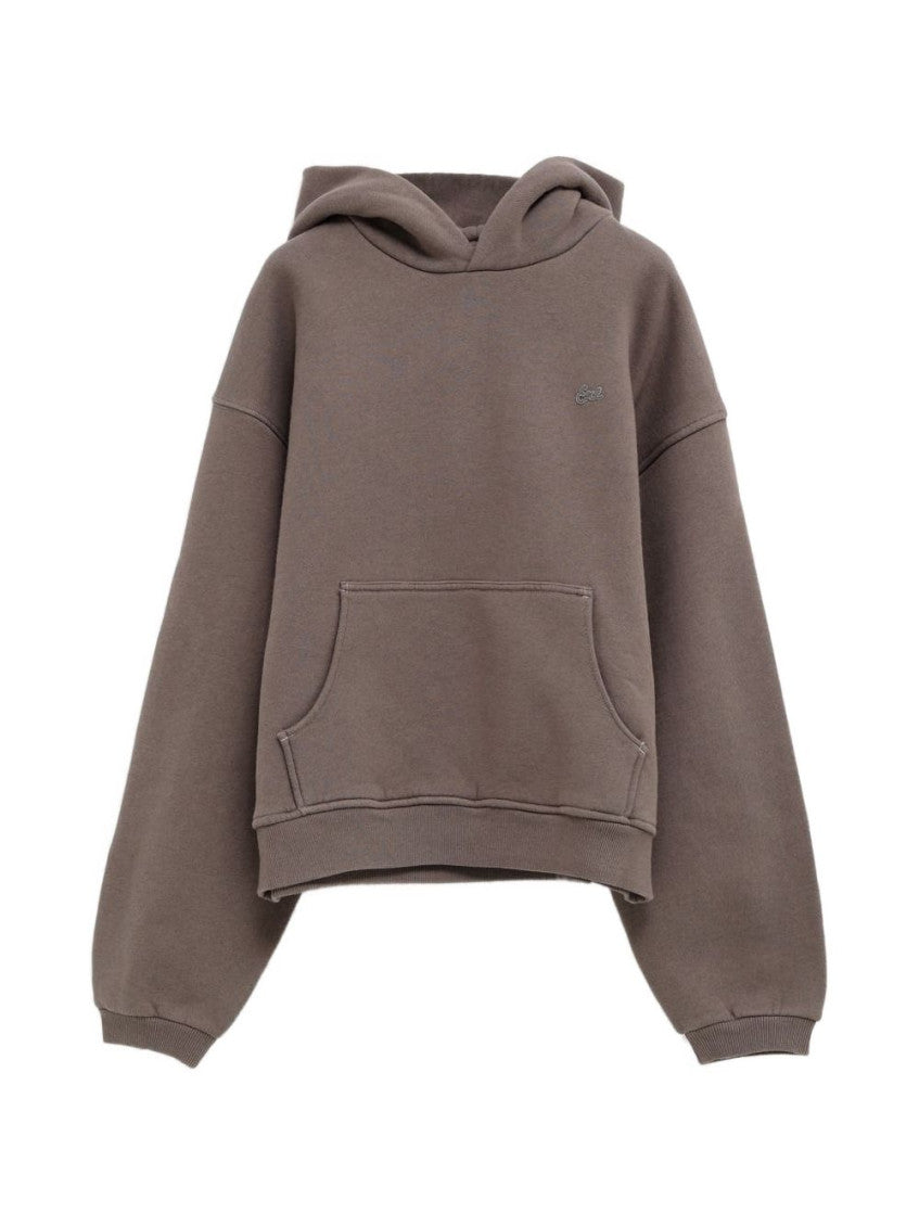 Taupe Logo Hoodie 1