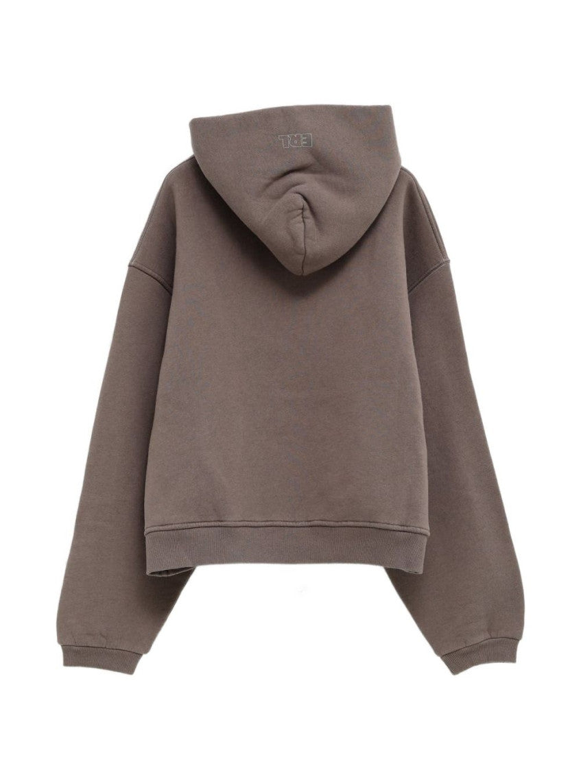 Taupe Logo Hoodie 2