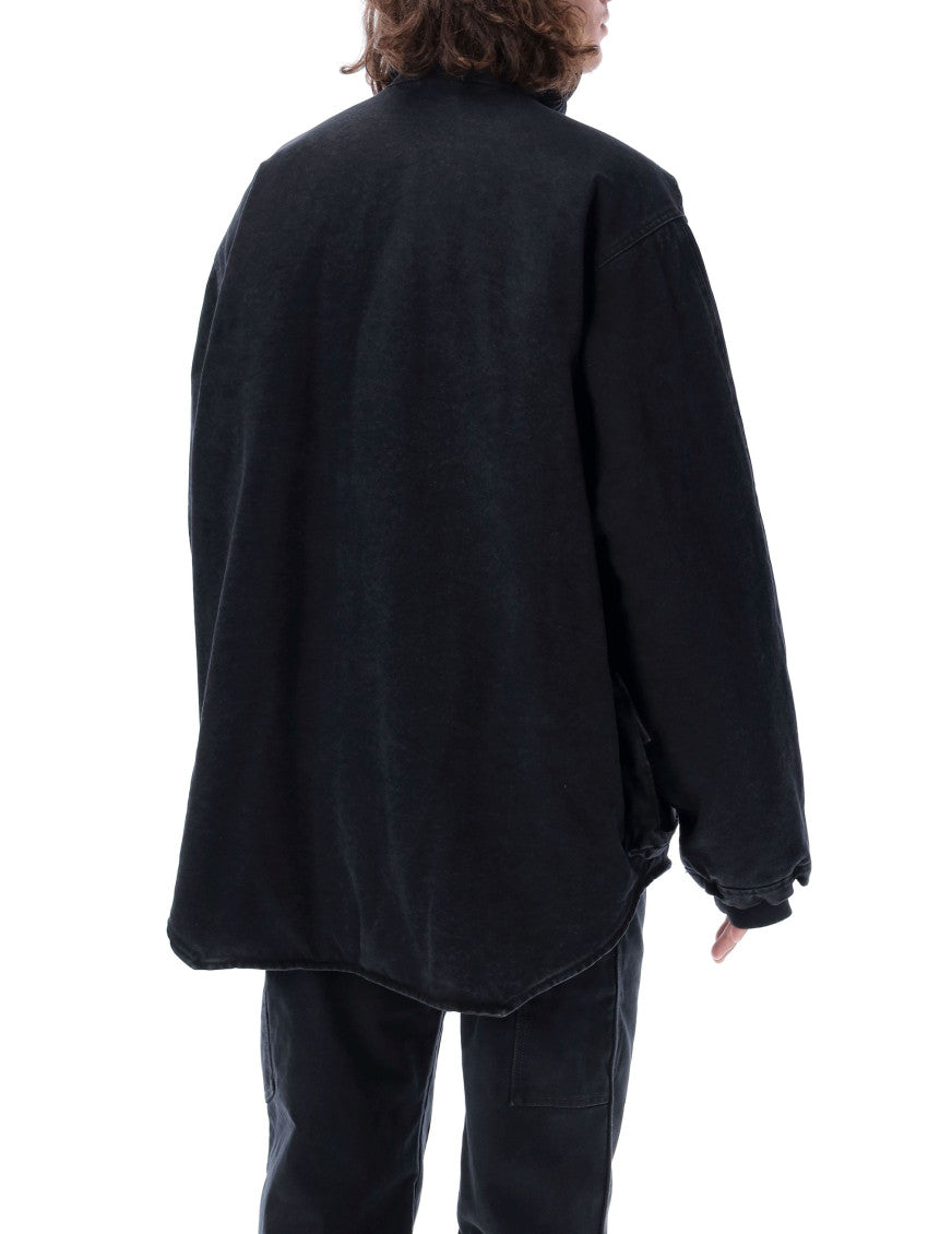 Black Mock Collar Jacket 4