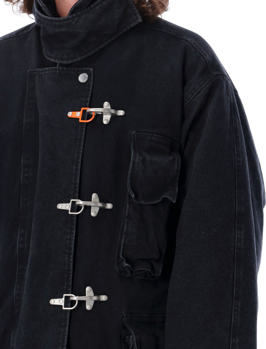 Black Mock Collar Jacket 5