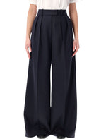 Blue Relaxed Pleated Pant 1