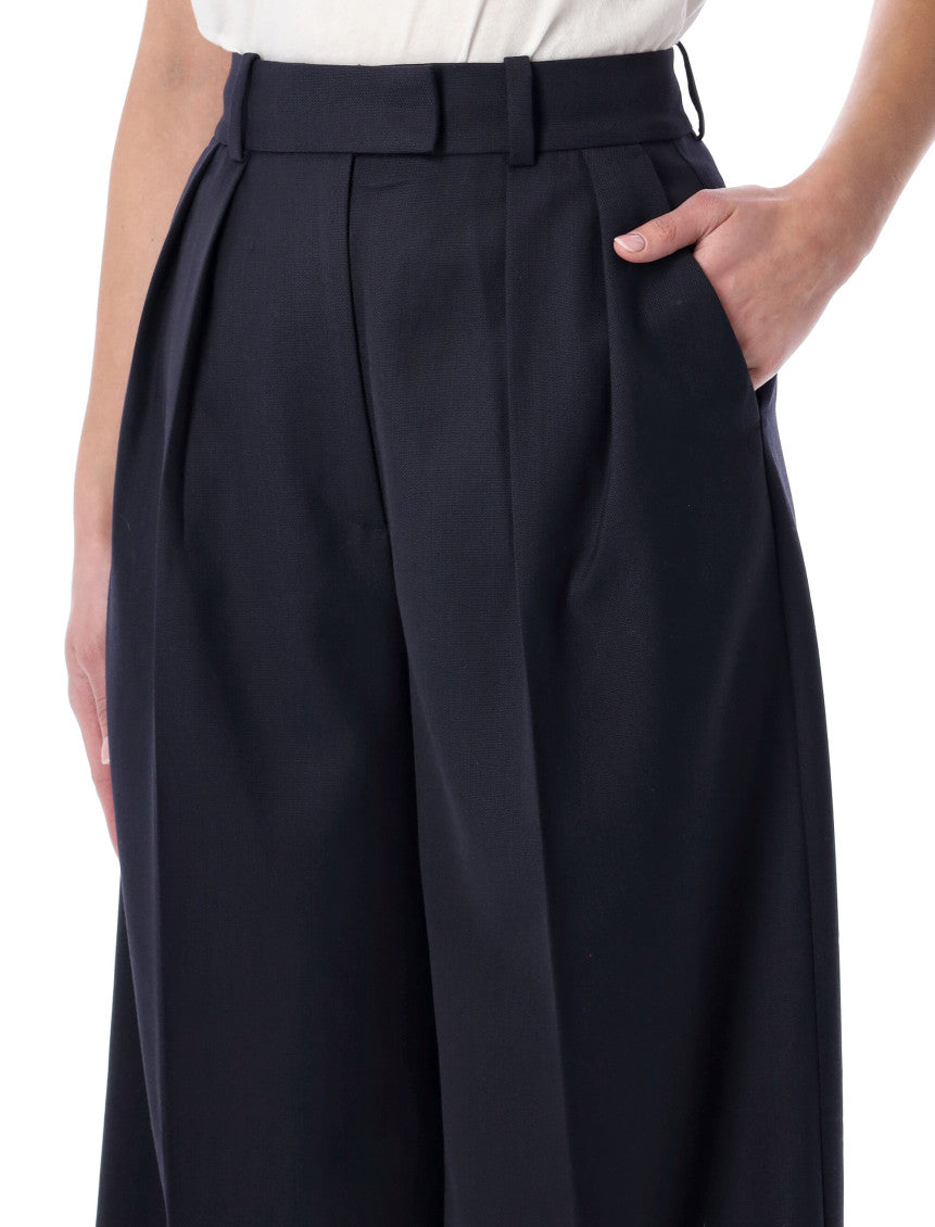 Blue Relaxed Pleated Pant 3