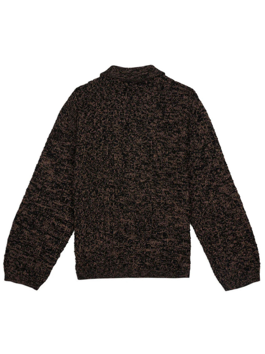 Brown Shirt Collar Sweater 2