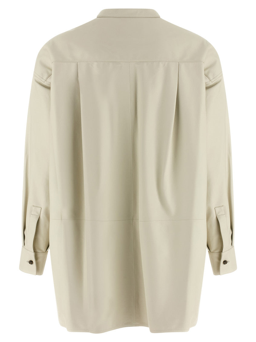 Beige Leather Shirt 2