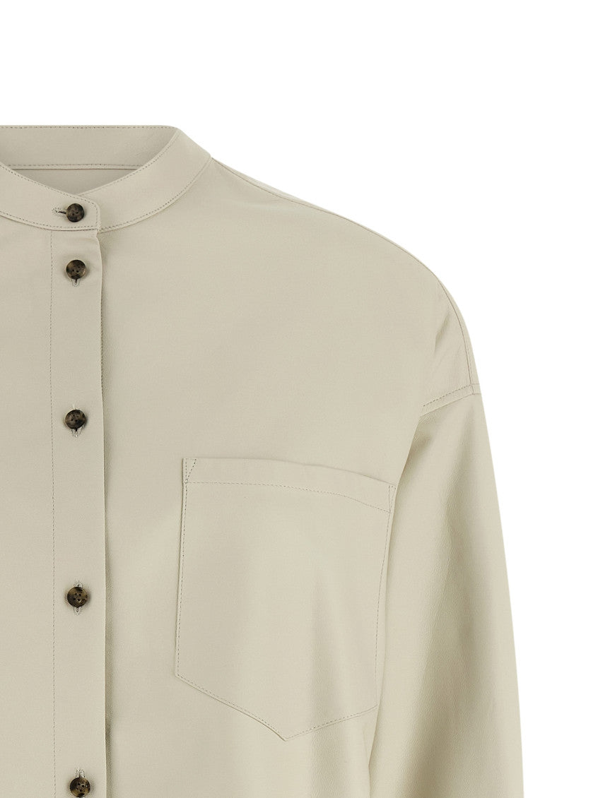 Beige Leather Shirt 3