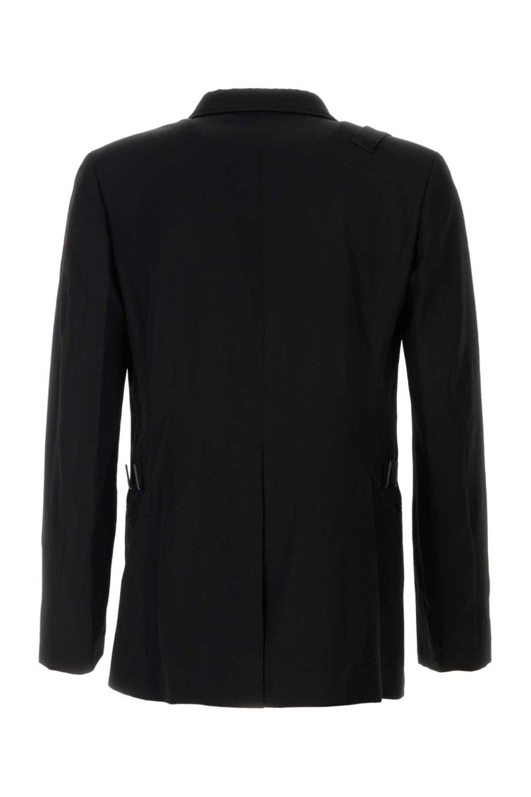 Black Notched Lapel Blazer 2