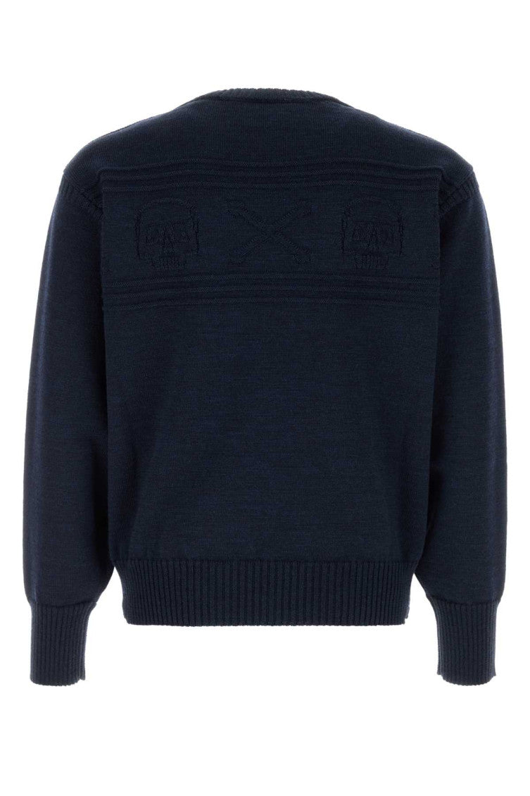 Dark Blue Knitted Sweater 2