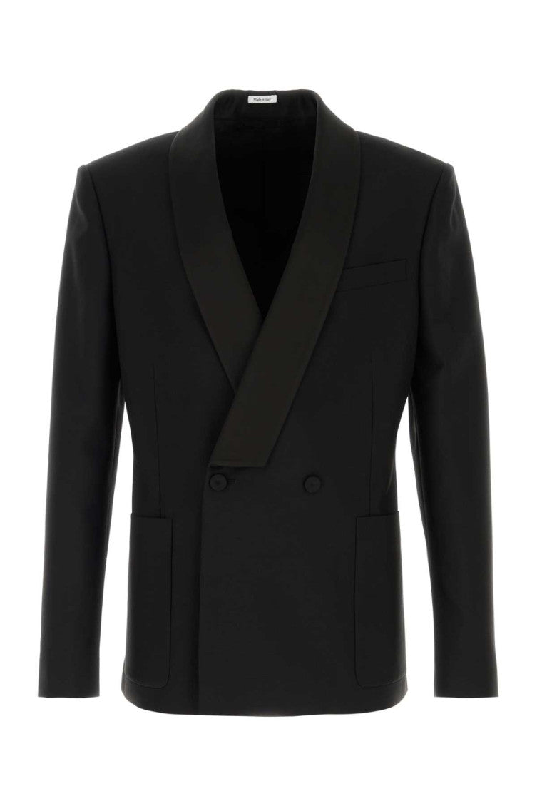 Black Shawl Lapel Blazer 1