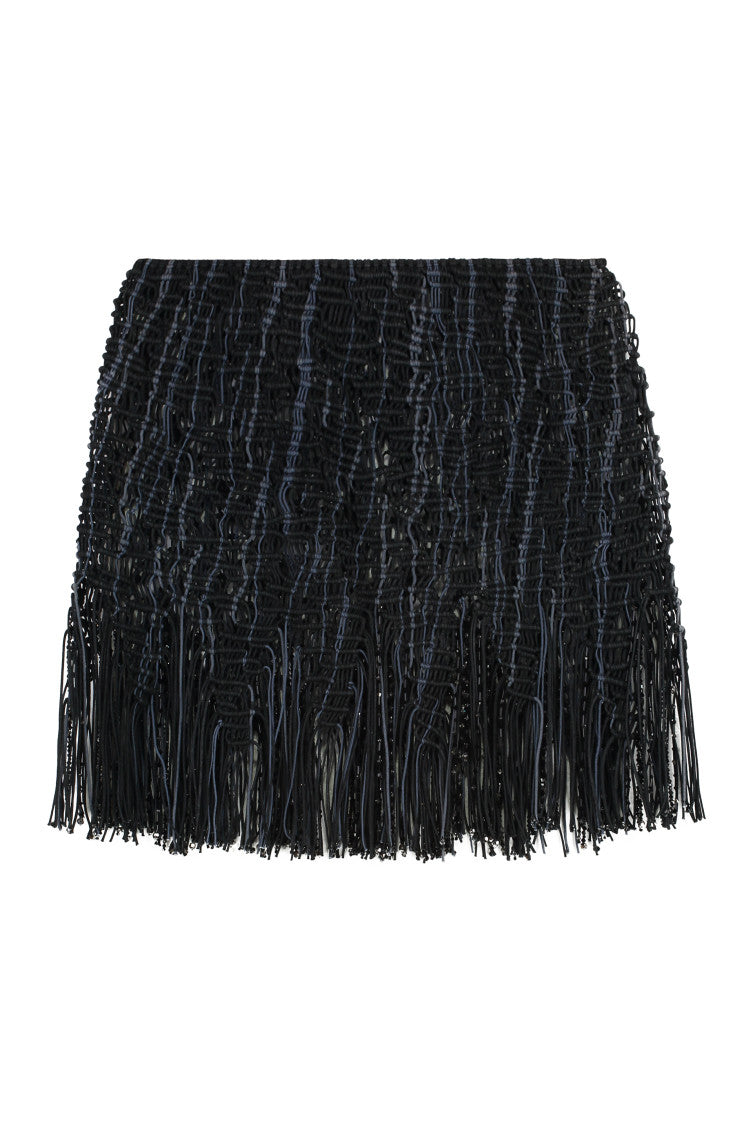 Black Woven Mini Skirt 2