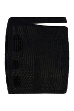 Black Knitted Mini Skirt 1